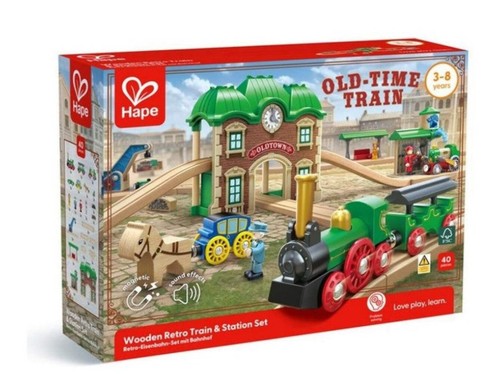 Hape wooden retro train - retro, &