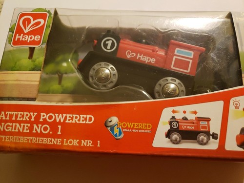 Hape wooden railway - wooden, battery